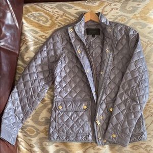 J. Crew grey quilted jacket